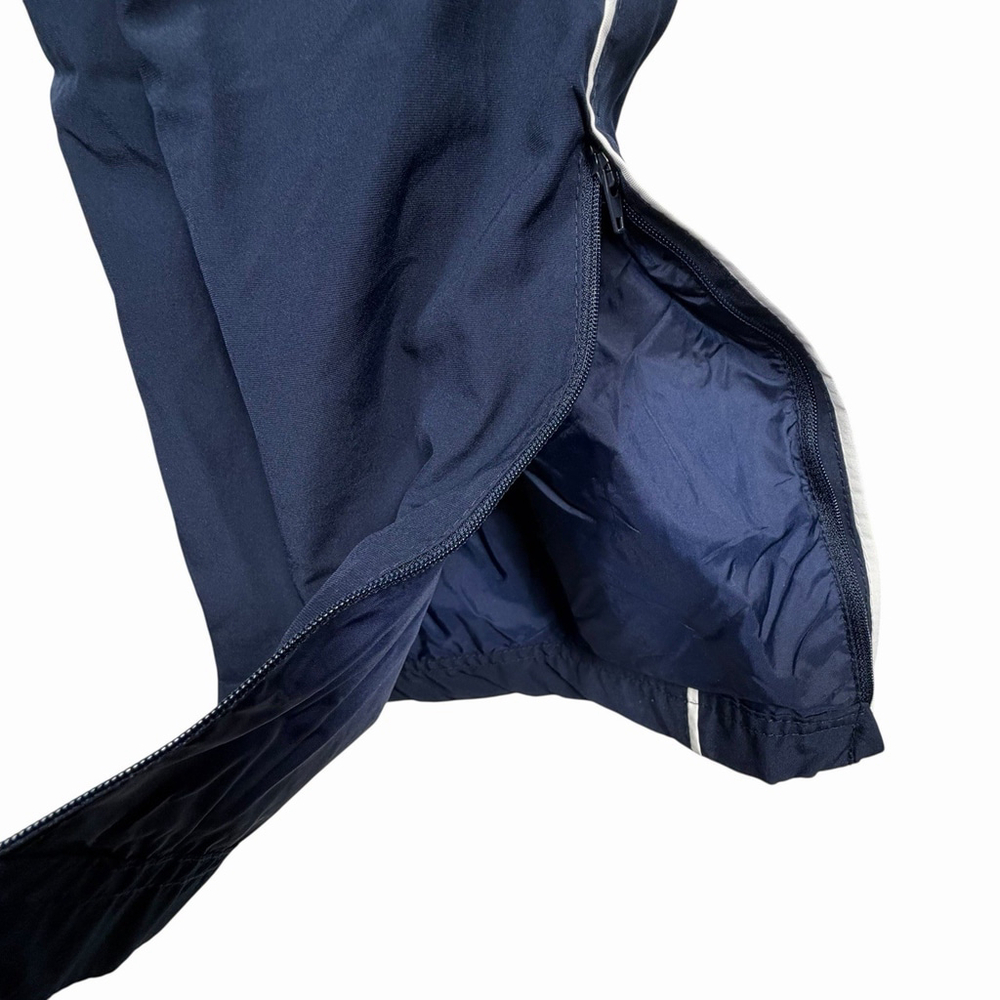 Vintage Y2K Nike Windbreaker Track Pants Navy Blue Ankle Zip Size XL - Picture 4 of 9